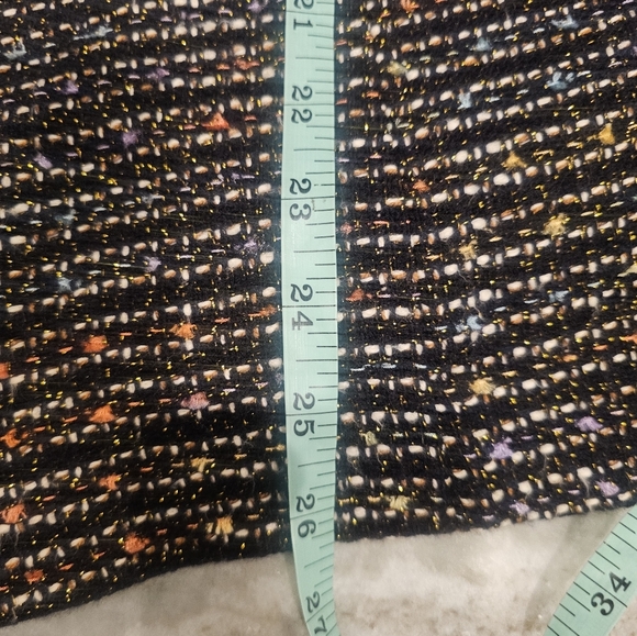 Sag Harbor Tweed Zip Jacket Size 16 Multicolor Metallic Classic Career Blazer - Picture 8 of 10